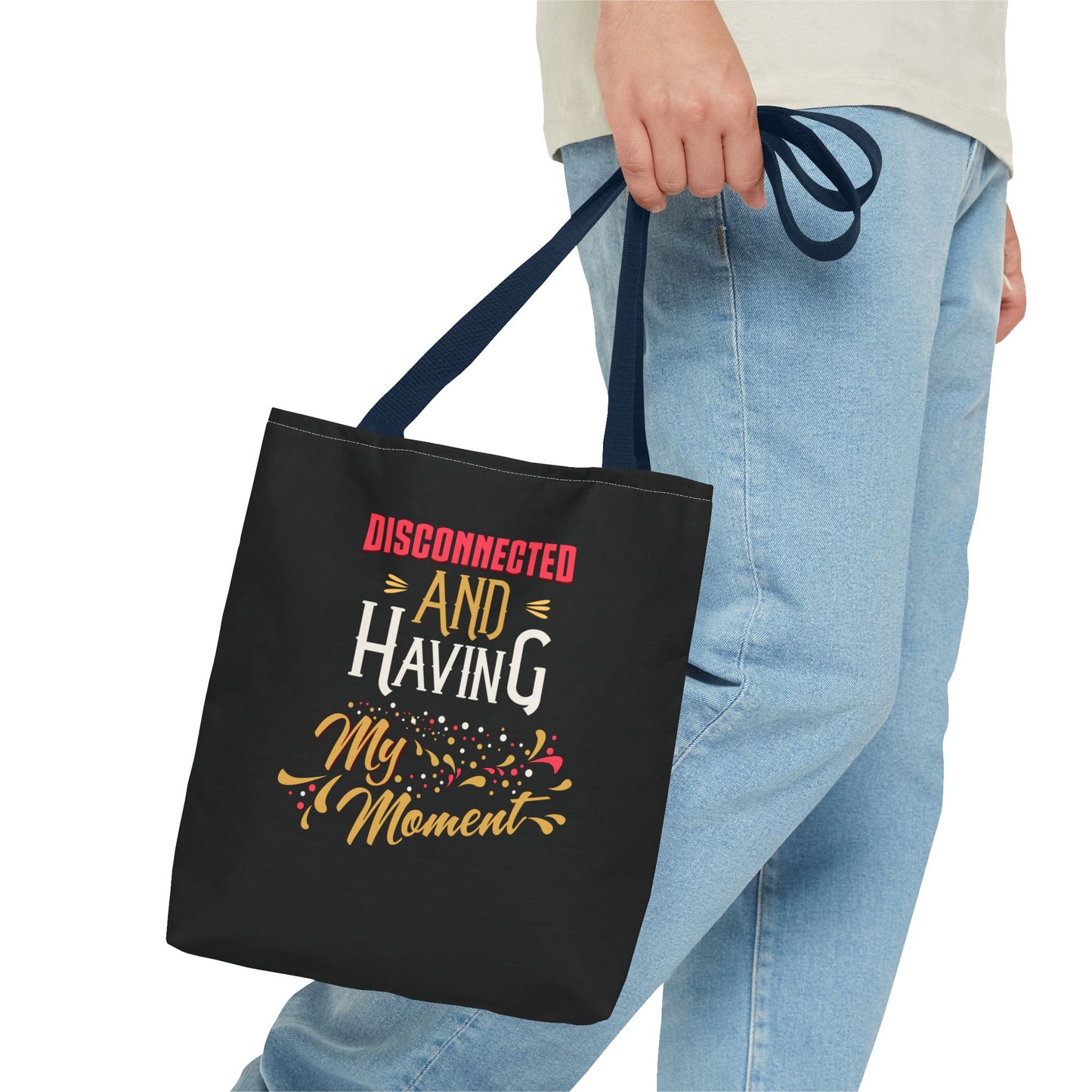 Disconnect & Having Tote Bag - "Want Result? Take Control" Inspirational Bag for Gym, Work, or Daily Use